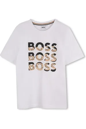 HUGO BOSS T-shirt bianca logo loop