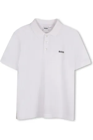 HUGO BOSS Polo bianca orlo logato