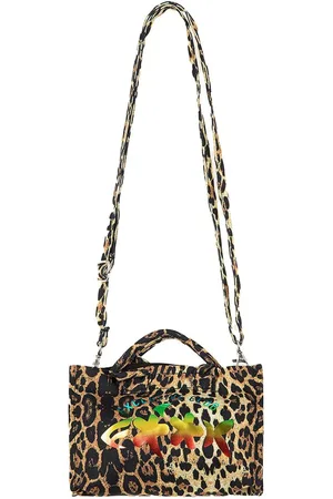 F**K Borsa fantasia leo e logo laminato multicolor