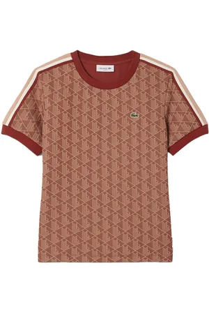 Lacoste T-shirt coccio logo monogram all-over