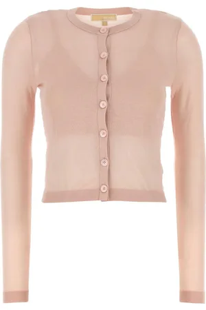 Michael Kors Cardigan rosa semitrasparente