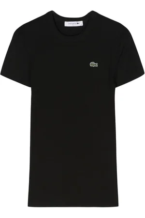 Lacoste T-shirt nera mini logo ricamo