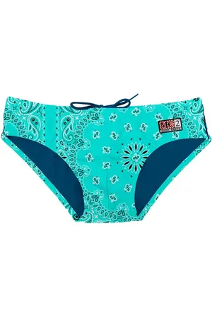 MC2 SAINT BARTH Costume slip turchese fantasia bandana