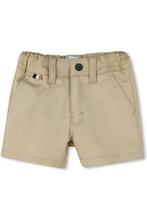 HUGO BOSS Short beige mini logo ricamo neonato