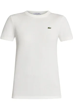 Lacoste T-shirt bianca mini logo ricamo