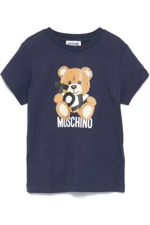Moschino T-shirt blu Teddy Toy