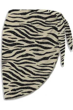 MC2 SAINT BARTH Copricostume sery fantasia zebrata con finish lurex