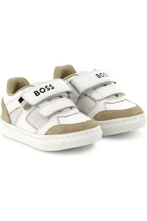 HUGO BOSS Sneakers a inserti bianche-beige neonato