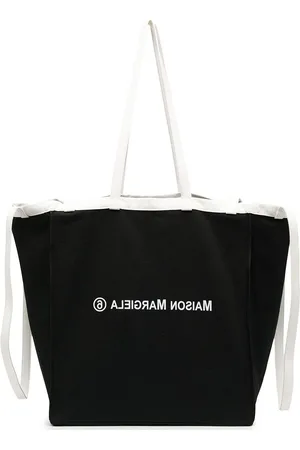 Maison Margiela Borsa Tote nera con manici in contrasto
