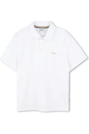 HUGO BOSS Polo bianca mini logo ricamo