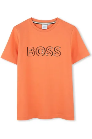 HUGO BOSS T-shirt arancione logo 3D