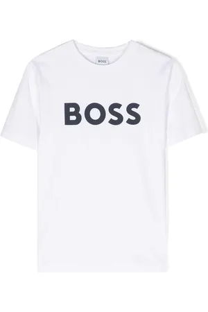 HUGO BOSS T-shirt bianca logo petto