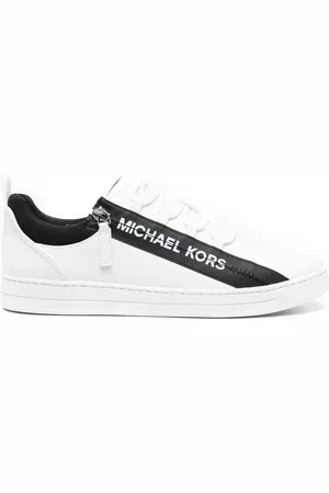 Michael Kors Sneakers bianca con banda logata zip