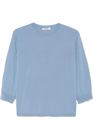 Max Mara Maglia Amici in filato di lana leggero azzurro