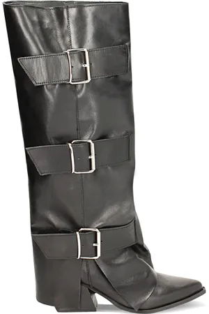 PrimaDonna Stivali texani neri in pelle, tacco 7 cm