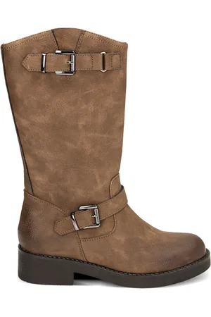 PrimaDonna STIVALETTI BIKER MARRONI IN NABUK, TACCO 4,2 CM