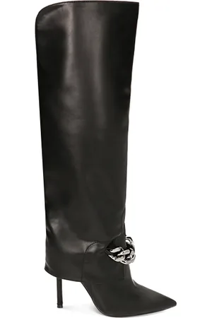 PrimaDonna Stivali neri con catena, tacco 10,5 cm