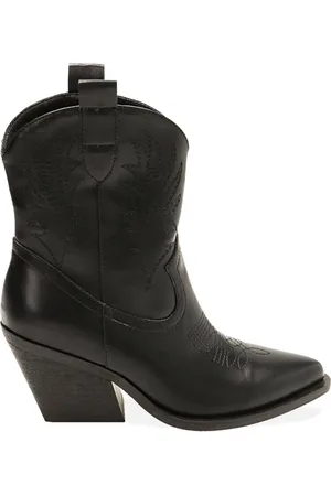 PrimaDonna Tronchetti texani donna neri, tacco largo 7,5 cm