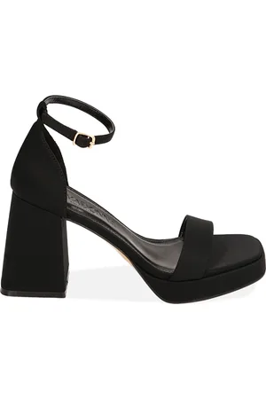 PrimaDonna Sandali platform neri in tessuto, tacco 9,5 cm