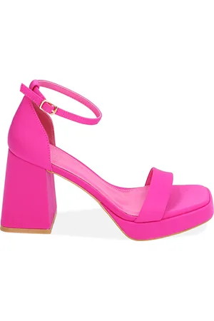 PrimaDonna Sandali platform fucsia in tessuto, tacco 9,5 cm