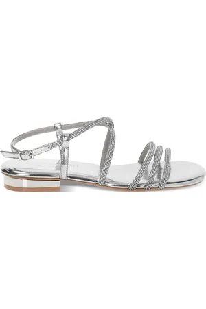 PrimaDonna Sandali bassi donna argento in laminato con pietre