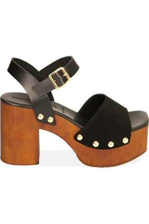 PrimaDonna Sandali platform neri in camscio, 9 cm