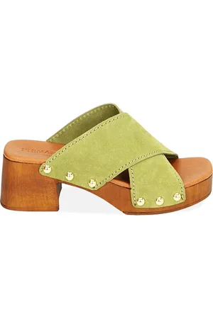 PrimaDonna Sandali verdi in camoscio, tacco 5,5 cm