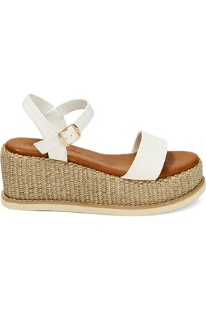 PrimaDonna Zeppe bianche, platform rafia 6,5 cm