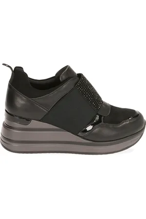 PrimaDonna Slip-on nere in microfibra, zeppa 6 cm