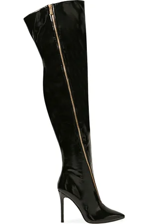 PrimaDonna Stivali overknee neri in naplack, tacco 10,5 cm
