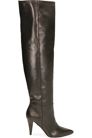 PrimaDonna Stivali overknee neri in pelle, tacco 10 cm