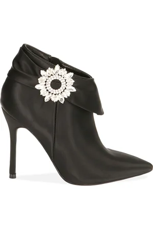 PrimaDonna Ankle boots neri in raso, tacco 10,5 cm