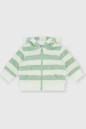 Primigi Felpa aperta con cappuccio da neonato, verde