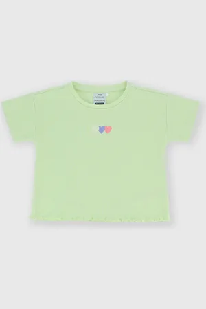 Primigi T-shirt in costina da bambina, verde