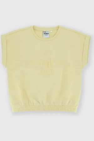 Primigi T-shirt in jersey pesante da bambina, beige