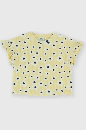 Primigi T-shirt in costina da bambina, giallo