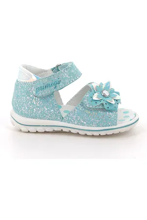 Primigi Sandali in pelle da bambina acquamarina glitter
