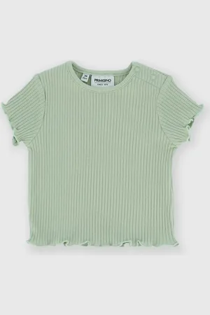 Primigi T-shirt in costina da neonata, verde