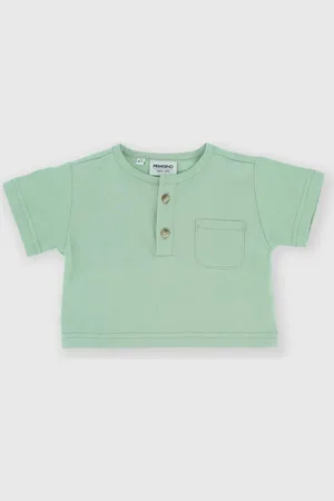Primigi T-shirt serafino in jersey da neonato, verde