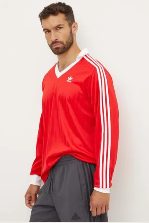adidas Camicia a maniche lunghe Adicolor Piqué Football Long Sleeve uomo colore con applicazione IX5226