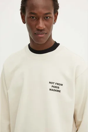 Drôle de Monsieur Felpa in cotone uomo colore PERM.SW149.CO127 Le Sweatshirt Slogan