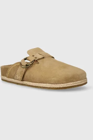 Ralph Lauren Ciabatte slide in camoscio Turbach Clog uomo colore 803931273003