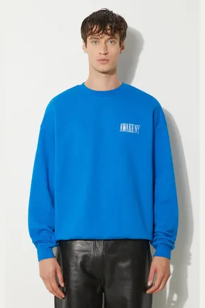 AWAKE NY Felpa in cotone Awake Crewneck uomo colore con applicazione SP24-CN002