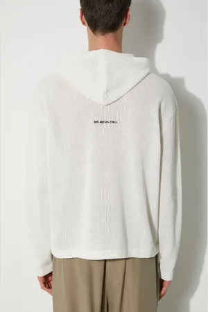 Mki Miyuki-Zoku Felpa in cotone Loose Gauge Hoody uomo colore verde con cappuccio LOOSE.GAUGE.HOODY