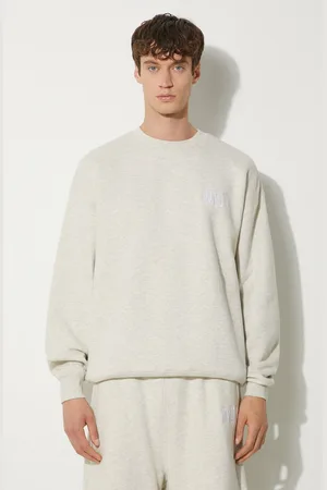 AWAKE NY Felpa in cotone Awake Crewneck uomo colore con applicazione SP24-CN002