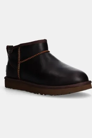 UGG Stivali da neve in pelle Classic Ultra Mini Lthr Regen colore 1163490-IWD