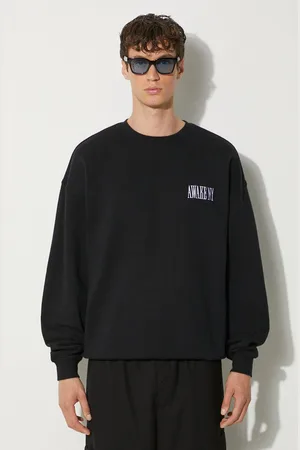 AWAKE NY Felpa in cotone Awake Crewneck uomo colore con applicazione SP24-CN002