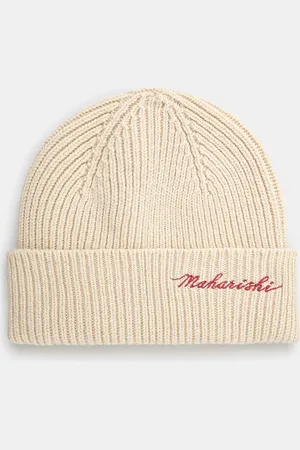 Maharishi Berretto in lana Embroidered Beanie colore 1368.ECRU