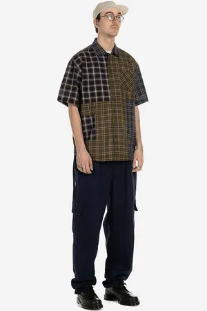 TAIKAN Camicia in cotone Patchwork S/S Shirt uomo