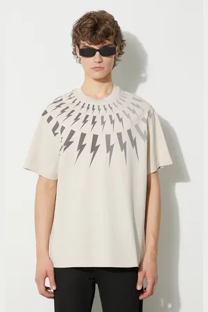 Neil Barrett Neil Barett t-shirt in cotone EASY DROPPED SHOULDER FAIRISLE uomo PBJT165.V502S.3643